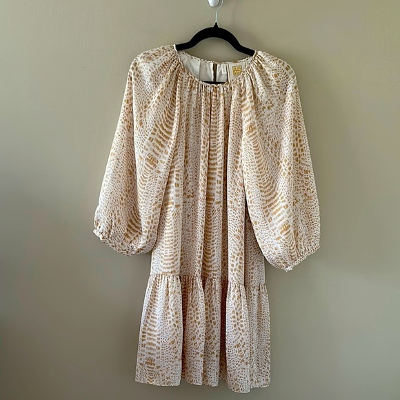 Emily McCarthy Women’s Dallas Dress Animal Print Sz Small Relaxed Shabby Chic - Picture 1 of 11